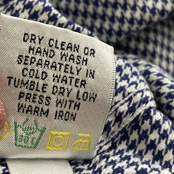 Bugatchi Mens Button Up Dress Shirt Size XL Shaped Fit Houndstooth Plaid - Picture 10 of 16